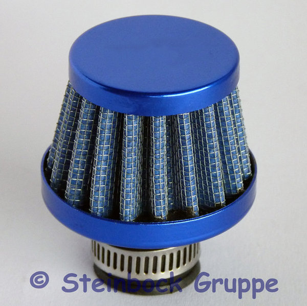 Crankcase Mini Breather Filter - Anodised Blue